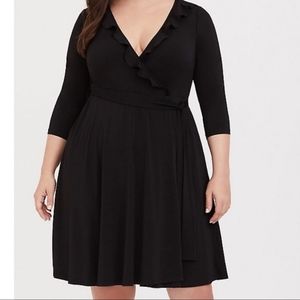 Sexy Black Wrap Dress